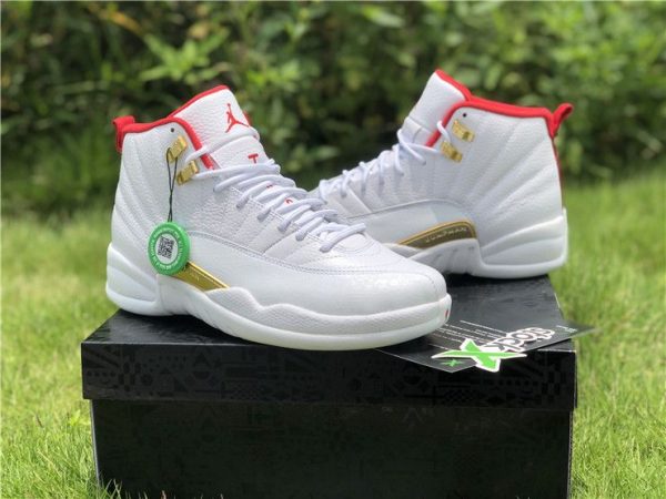 Air Jordan 12 FIBA White University Red sneaker