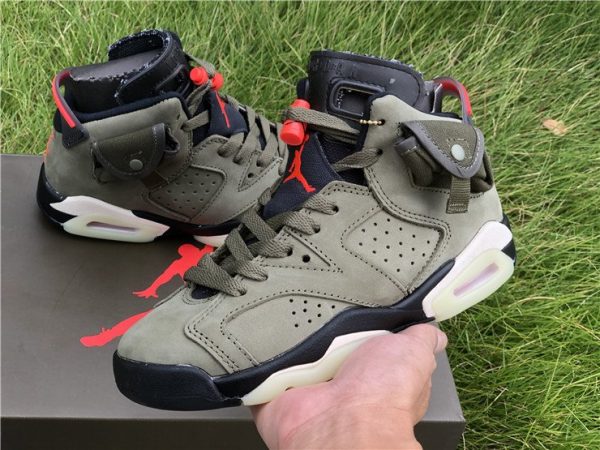 Air Jordan 6 Travis Scott Medium Olive on hand