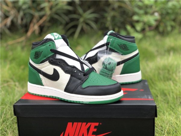 GS Air Jordan 1s High Pine Green White trainer