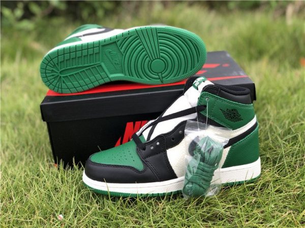 GS Air Jordan 1s High Pine Green White women