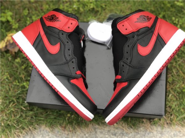 Jordan 1 Retro High Banned Black Red Panels