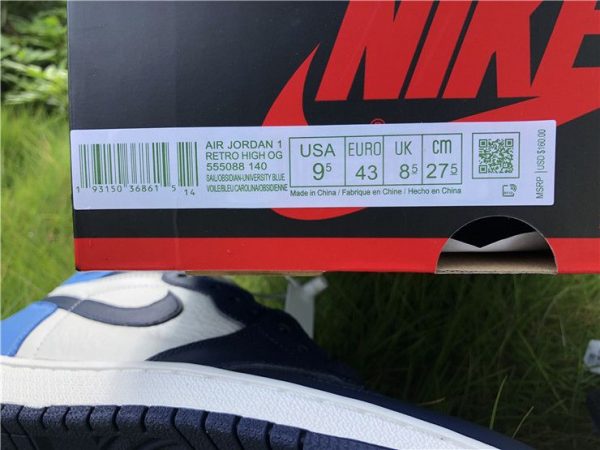 Jordan 1 UNC Obsidian 555088-140 detail