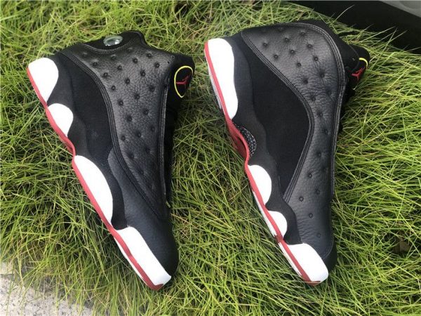 Jordan 13 Retro Playoffs Black Varsity Red panel