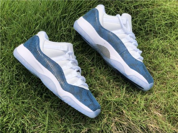 Navy Snakeskin Air Jordan 11 Low sneaker