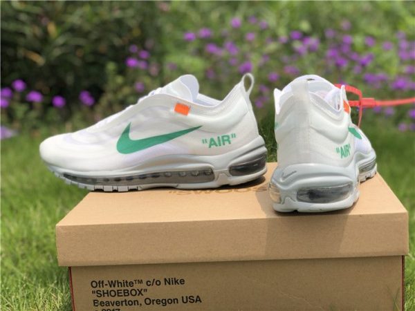 Off-White X Nike Max 97 White Green Swoosh sneaker