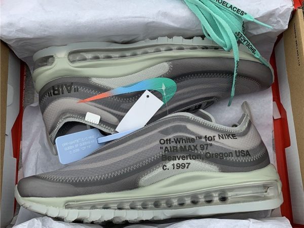 Off-White x Nike Air Max 97 Menta in box