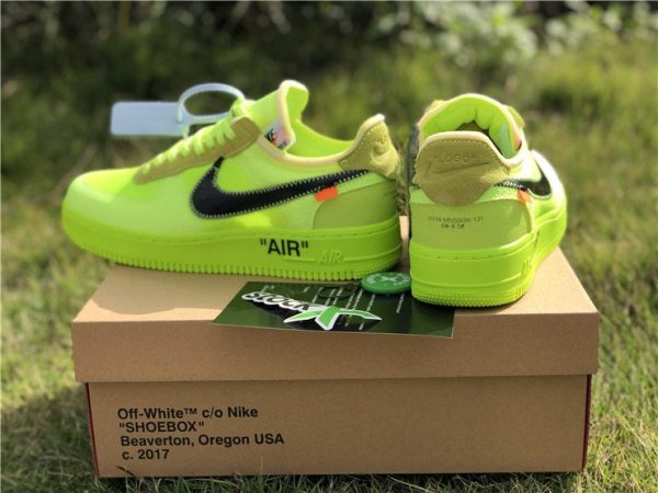 Volt Off-White Nike air force 1 low heel