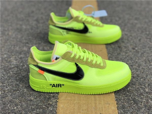 Volt Off-White Nike air force 1 low swoosh