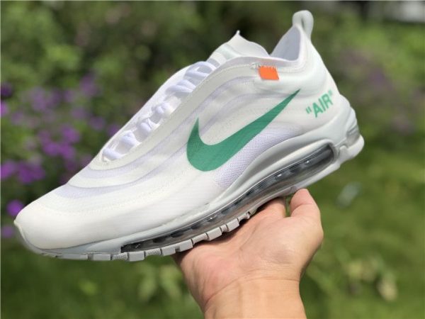 shop Off-White X Nike Max 97 White Green Swoosh