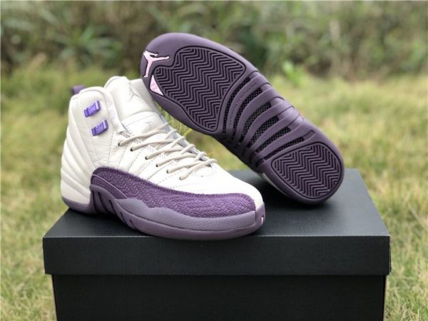 Air Jordan 12 Desert Sand Pro Purple bottom sole