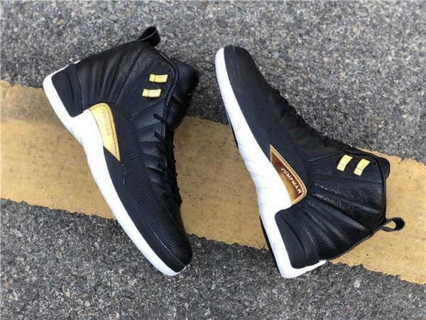 Air Jordan 12 Reptile Black Gold panel