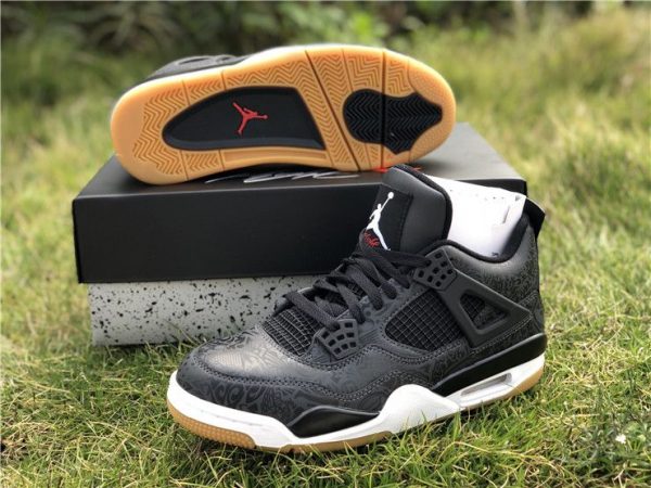 Air Jordan 4 Black Laser Gum Light Brown