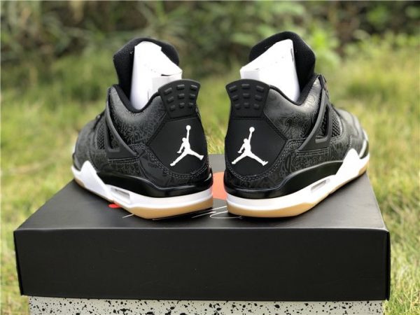 Air Jordan 4 Black Laser Gum heel