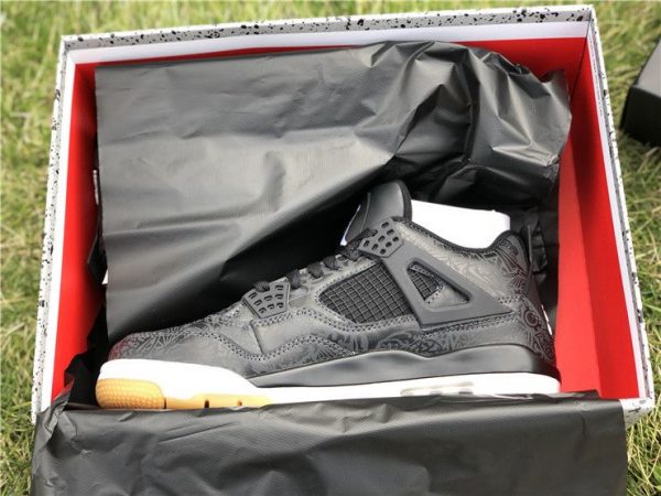 Air Jordan 4 Black Laser Gum in box