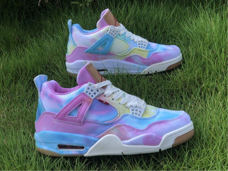 Custom Louis Vuitton x Air Jordan 4 by the Shoe Surgeon “purple