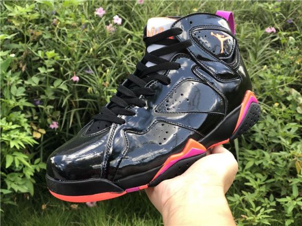 Air Jordan 7 Black Patent Leather shoes