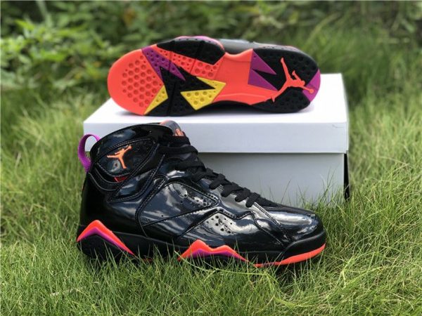 Air Jordan 7 Retro WMNS Black Patent Leather 313358-006