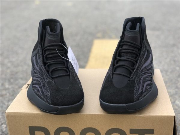 All Black adidas Yeezy Basketball EG1536 tongue