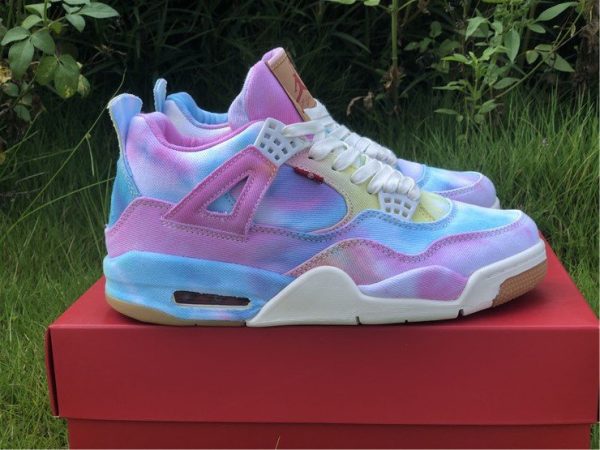 Custom Vintage Air Jordan 4 X Leevi Tie-dyed