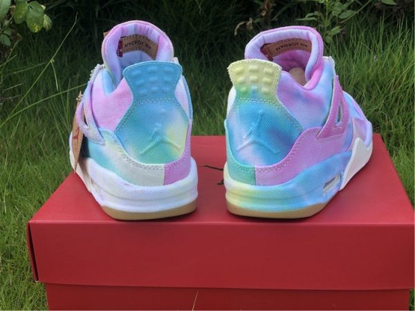 Custom Vintage Air Jordan 4 X Leevi Tie-dyed heel