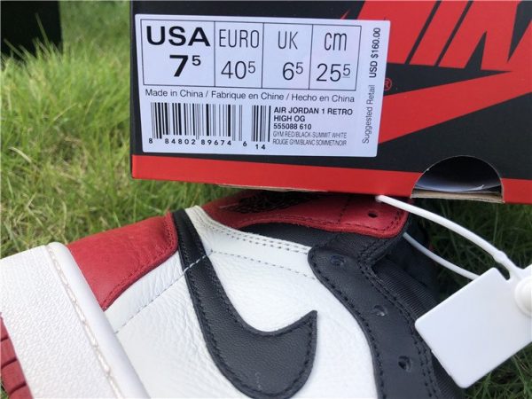 Jordan 1 Retro High Bred Toe 555088-610 release info