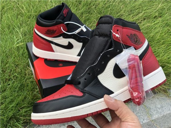 Jordan 1 Retro High Bred Toe on hand