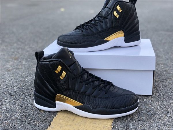 Jordan 12 Retro Black Metallic Gold White sneaker