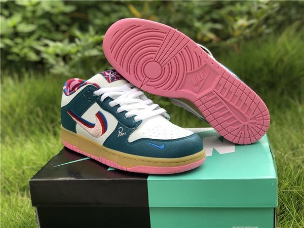 Nike SB Dunk Parra Low Midnight Turquoise-White for sale