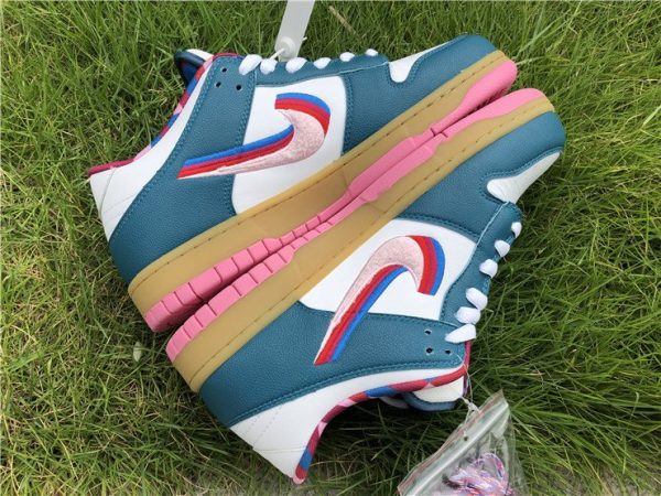 Nike SB Dunk Parra Low Midnight Turquoise-White shoes