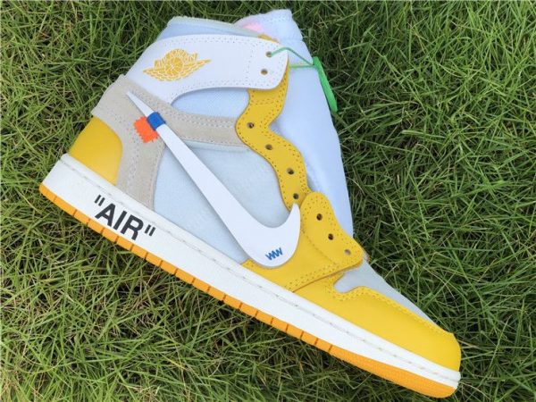 Off-White Air Jordan 1 Yellow big swoosh