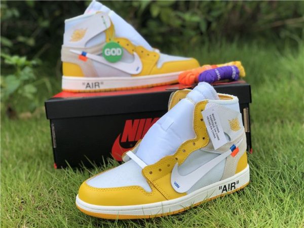 Off-White Air Jordan 1 Yellow shoes