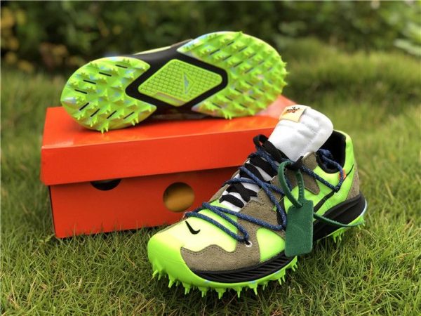 Off-White Nike Zoom Terra Kiger 5 Electric Green bottom sole