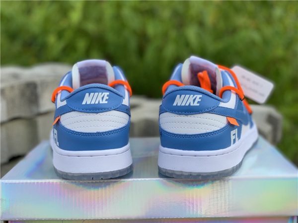 Off-White x Futura x Nike Dunk Low UNC heel