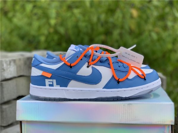 Off-White x Futura x Nike Dunk Low UNC panel