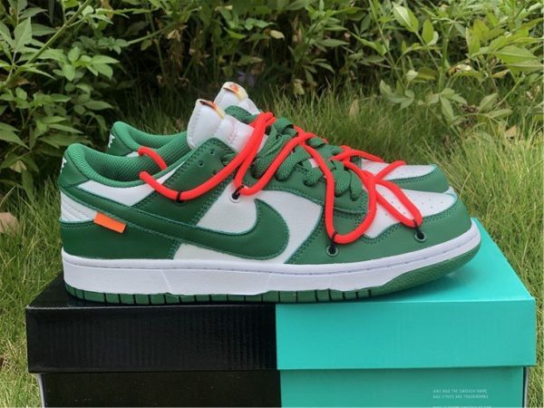 Off-White x Nike Dunk Low Pine Green