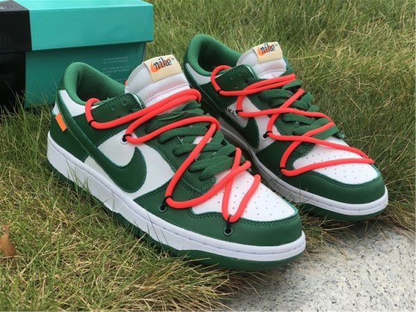Off-White x Nike Dunk Low Pine Green for sale