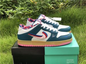 Parra x Nike SB Dunk Low Midnight Turquoise-White