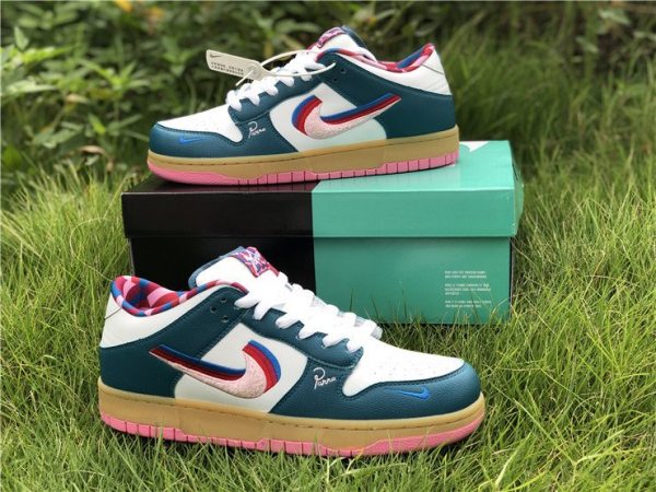 Parra x Nike SB Dunk Low Midnight Turquoise-White for sale