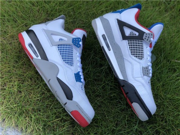 What The Air Jordan 4 White Blue shoes