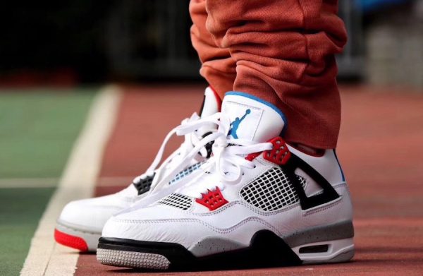 jordan 4s on feet