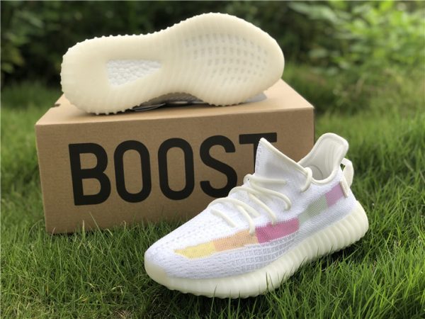 Yeezy 350 Boost V2 White Colorfull Strip