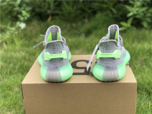 Yeezy Boost 350 V2 Grey Glow Volt heel