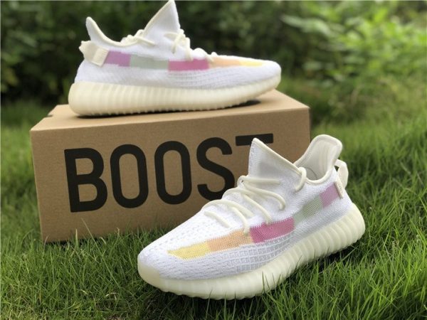 buy Yeezy 350 Boost V2 White Colorfull Strip