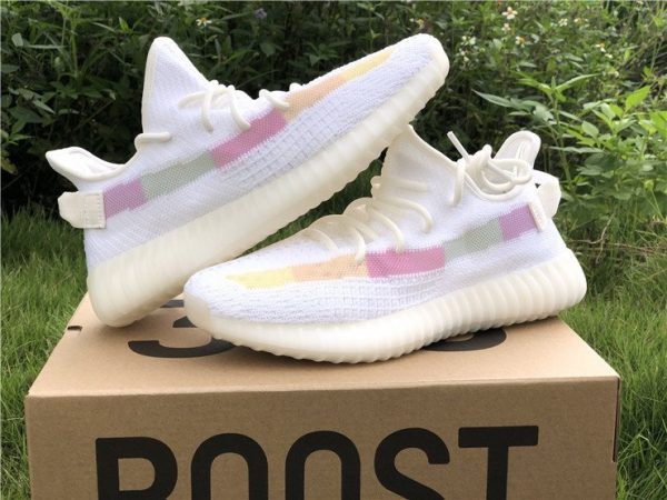 shop Adidas Yeezy 350 Boost V2 White Colorfull Strip