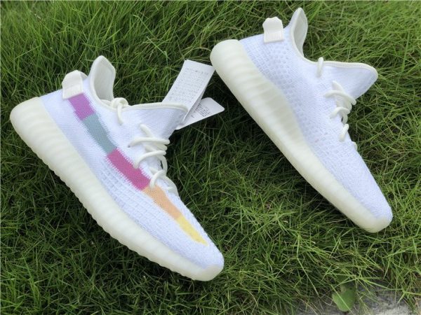 where to buy Adidas Yeezy 350 Boost V2 White Colorfull Strip