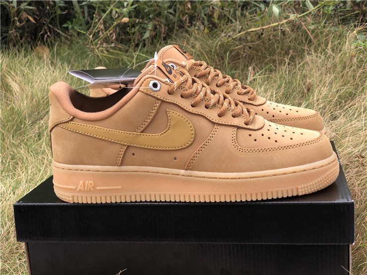 2019 Nike Air Force 1 Wheat Flax Gum Light Brown/Black/Wheat