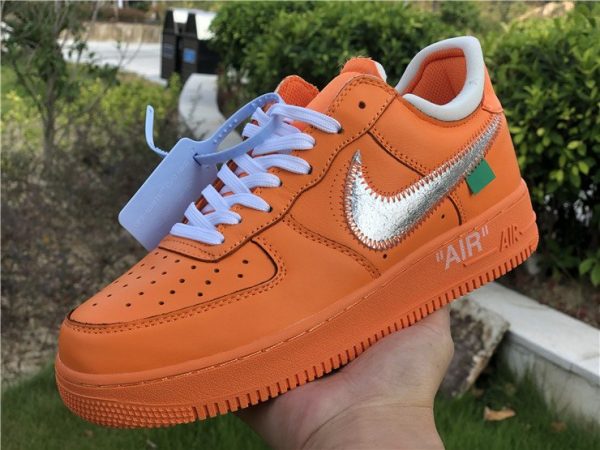 Air Force 1 Low X Off-White Orange Metalic Silver sneaker