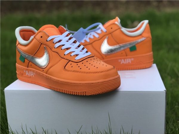 Air Force 1 Low X Off-White Orange Metalic Silver trainer
