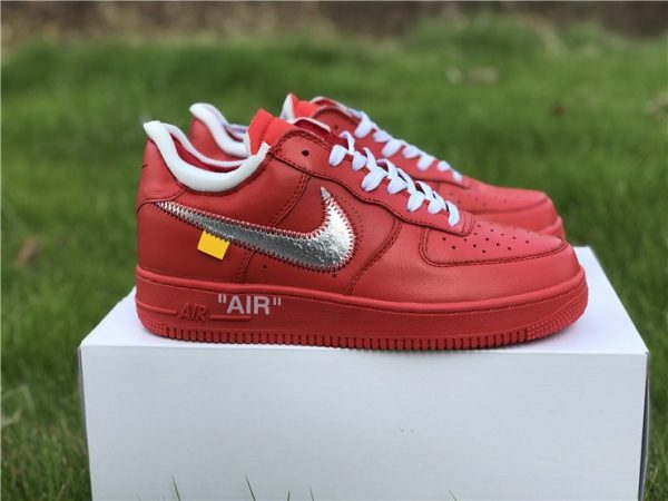 Air Force 1 Low X Off-White University Red Silver