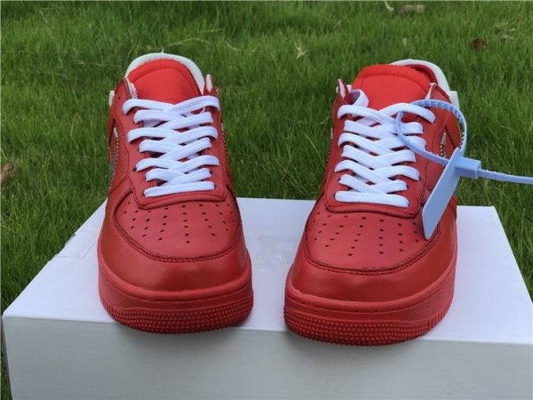 Air Force 1 Low X Off-White University Red Silver front